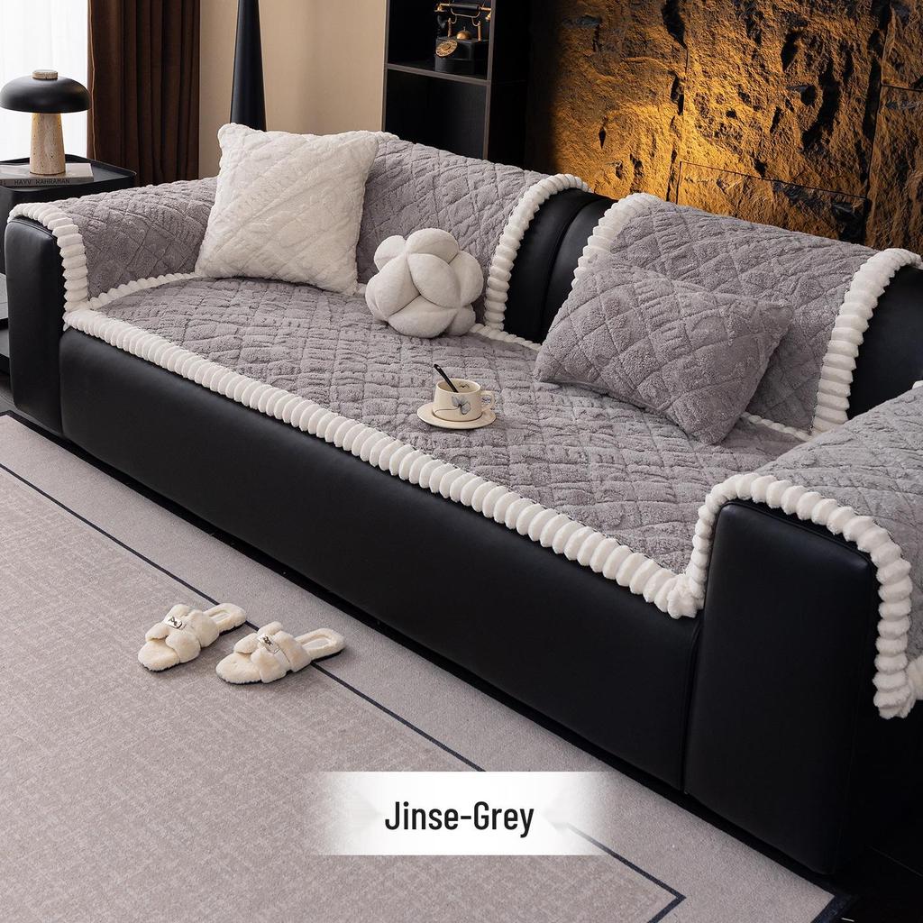 2025 Plush Non-slip Sofa Cushion Cover for Autumn and Winter