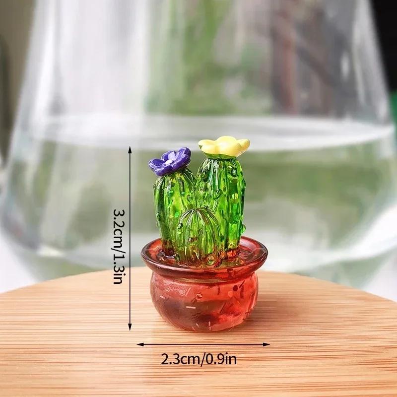 Mini Kaktus Figuren Ornamente Harz Kaktus Bonsai Dekor Skulpturen und Figuren Desktop Ornament Auto Heimdekoration