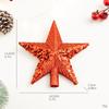 14.5/20cm Sequined Star Christmas Tree Top Star Christmas Tree Decoration DIY Holiday Party Home Decorations Gold Silver Red