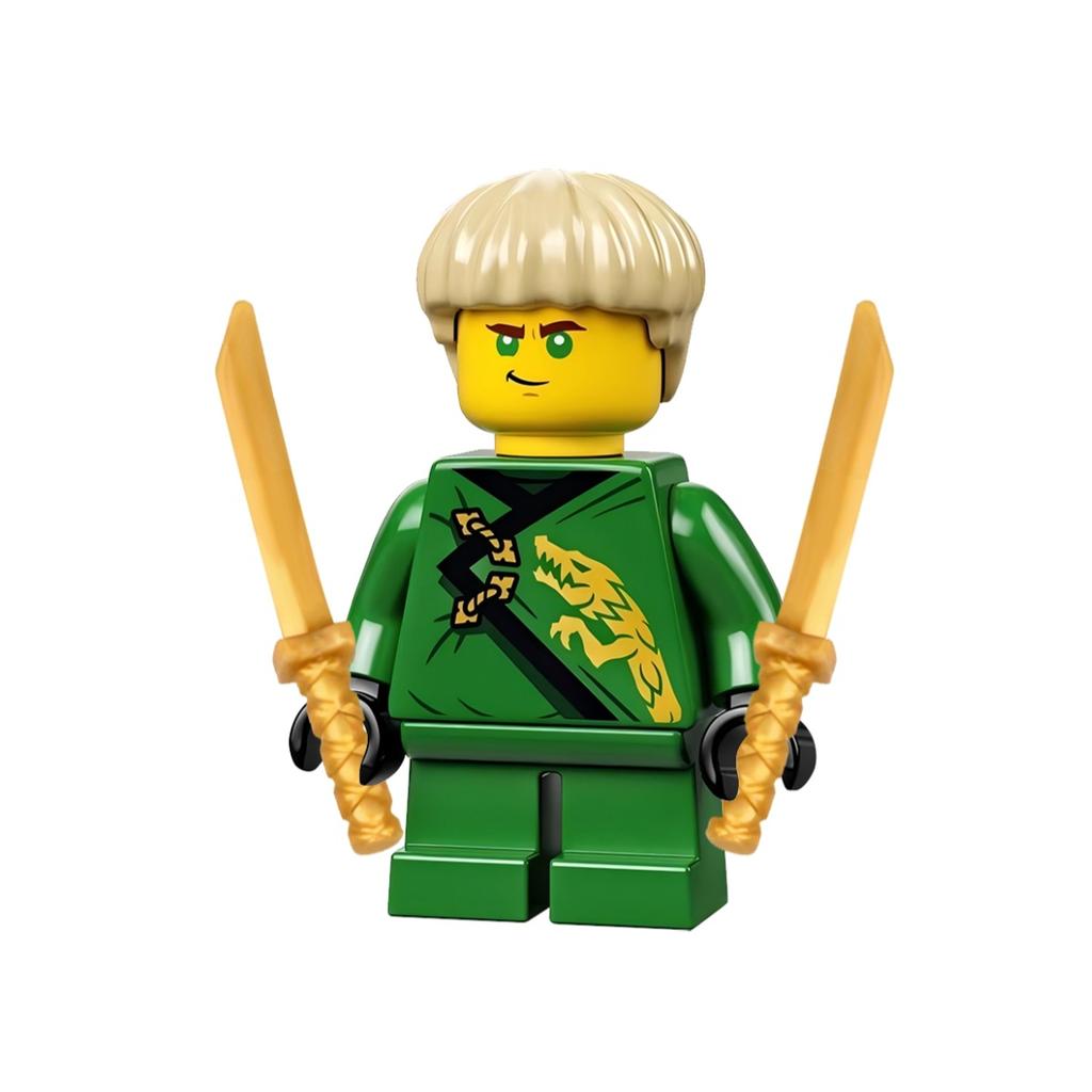 Kabuki, Geisha, Niya, Figurine Building Block Assembly Compatible Green Dragon Suit Lloyd