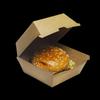 Reinforced Kraft Paper Hamburger & Hot Dog Box - High-Temperature Resistant Takeaway Bento Lunch Box