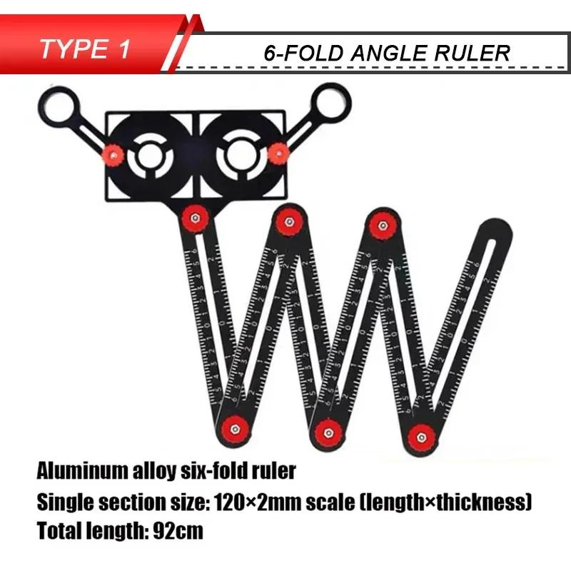 

6/9/12 Рулетка из алюминиевого сплава, определение местоположения отверстий в плитке, многоугловая лента, шаблоны для прокалывания форм.
