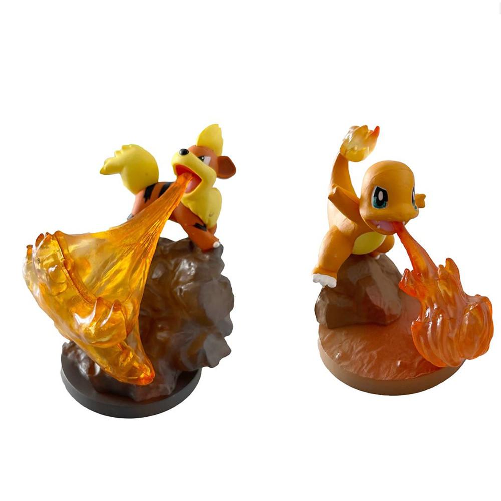 1 Pc Cute Pokemon Action Figures Eevee Bulbasaur Squirtle Vulpix Charmander Psyduck 3D PVC Model Statue Collection Kid Gift Toy