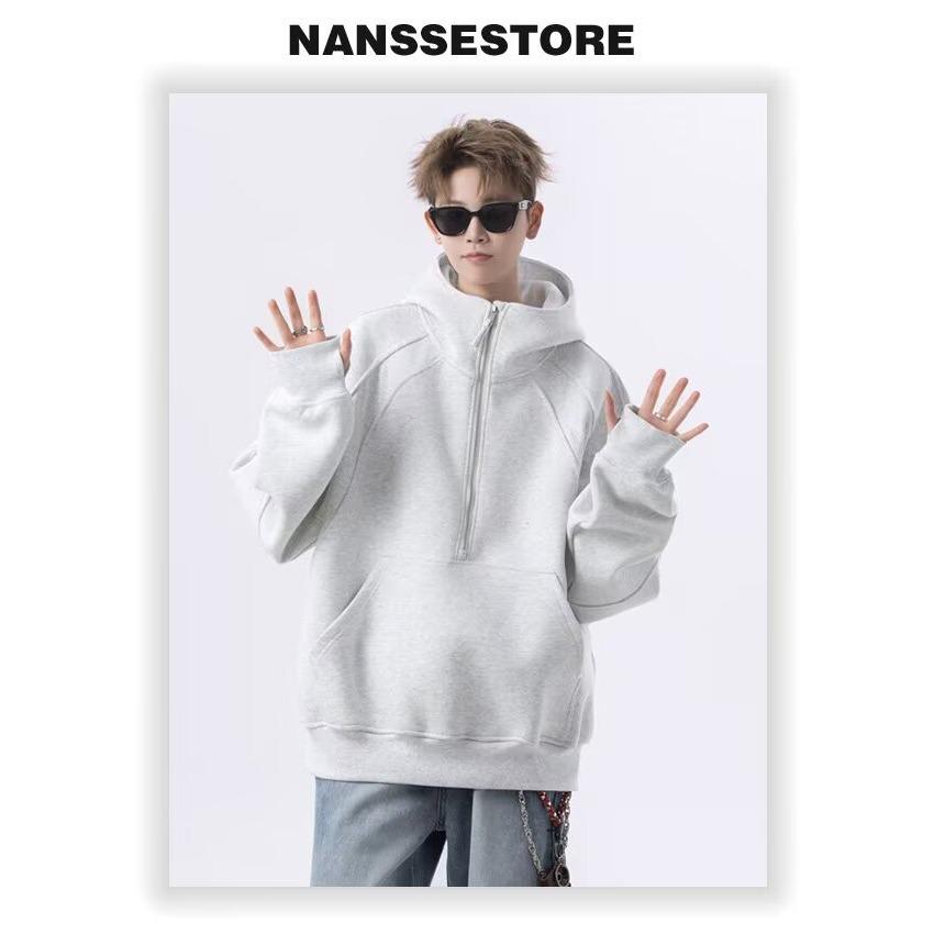 ins versatile fashion literature and fashion trend lazy high quality Chinese cotton zipper sweater