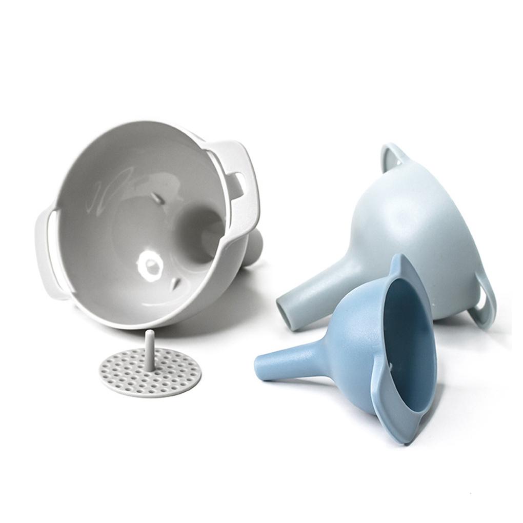 4 Pieces/Set PP Kitchen Oil Funnel Portable Reusable Washable Round Household Fruit Filter Strainer Tool Accessories