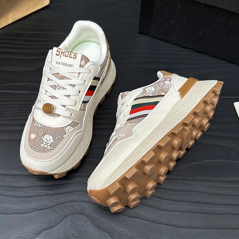 Fashion New Sports Shoes Forrest Gump Shoes Women All Match Breathable Casual Board Women Thick Sole Retro Fashion Shoes Tenis De Mujer