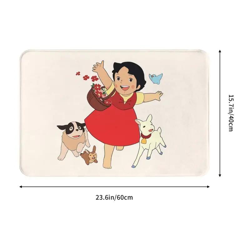 Heidi La Ragazza delle Alpi Zerbino Antiscivolo Tappetino per Cucina Bagno Tappeto per Pavimento Toilette Ingresso Porta Tappeto