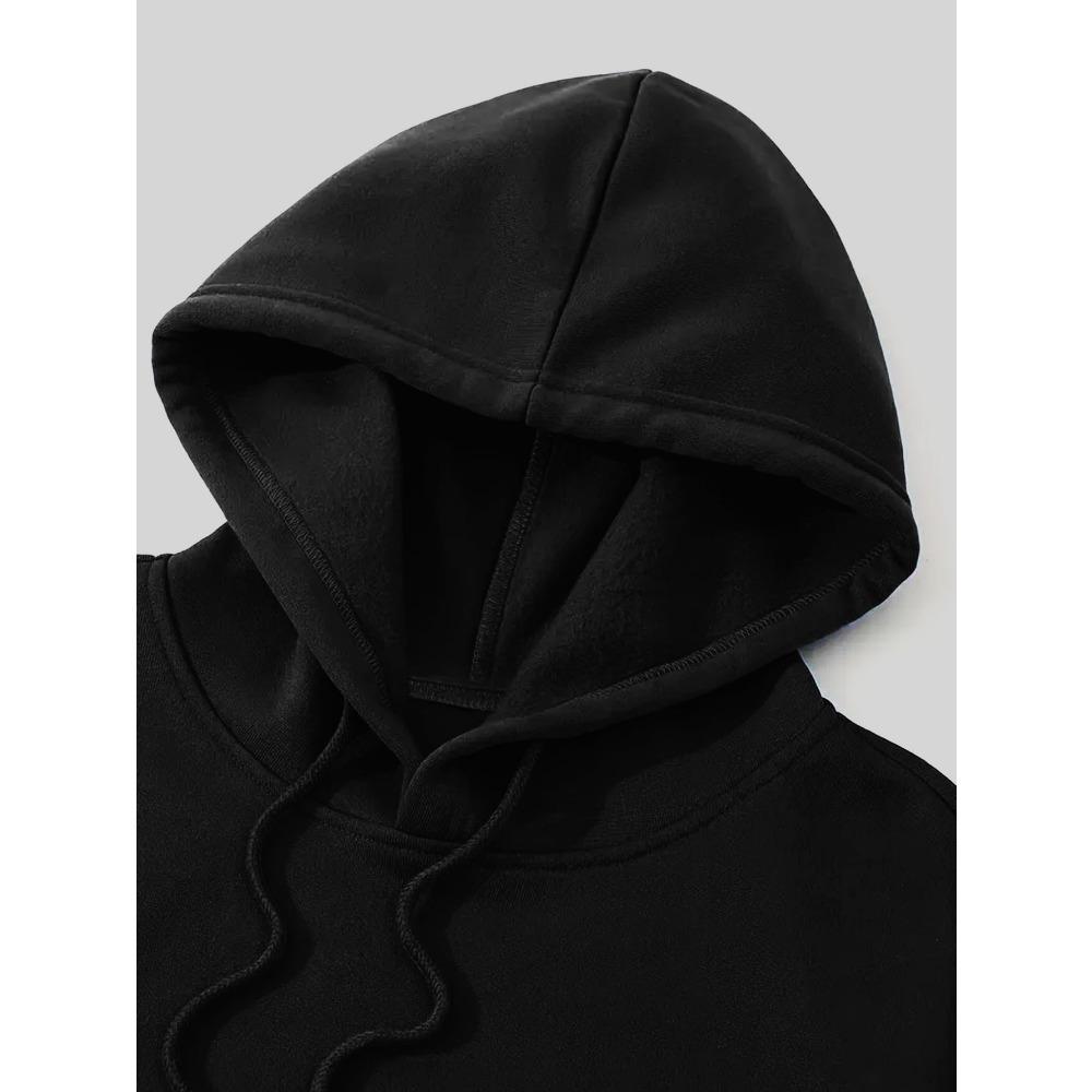 Dragon Element Print Pocket Hooded Sweatshirt Is Suitable for Daily Holiday Outdoor Wear, Autumn And Winter Thickened Men'S Print Hoodie