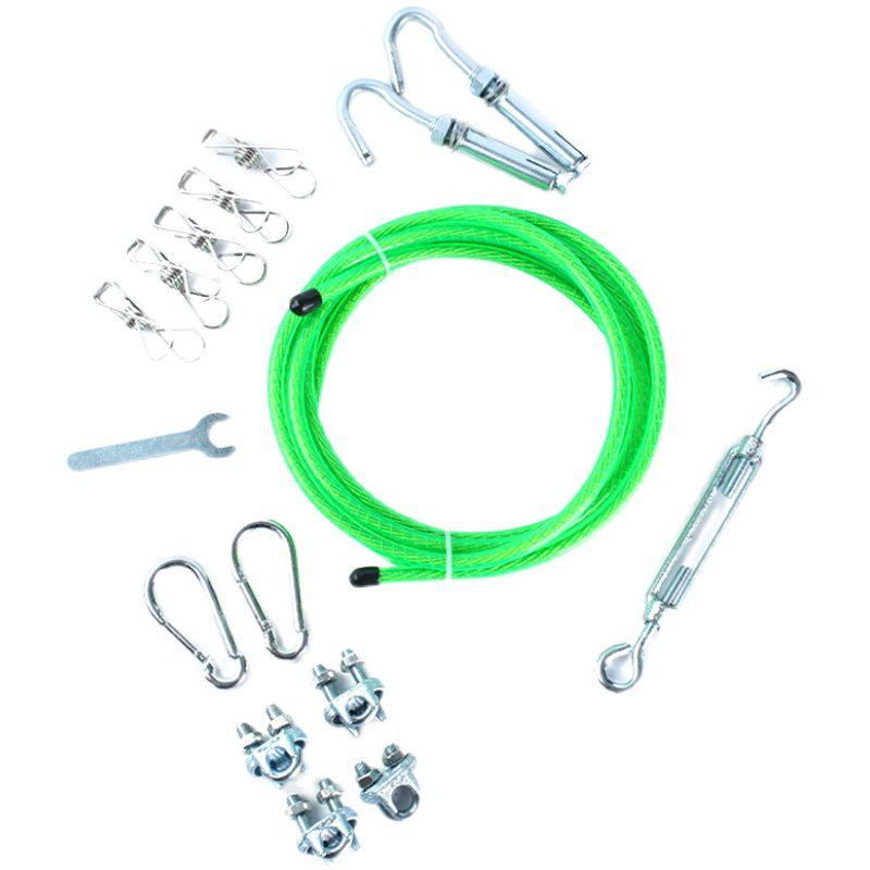 Outdoor Thickened Steel Wire Clothesline - Plastic-Coated for Balcony Quilts and Clothing