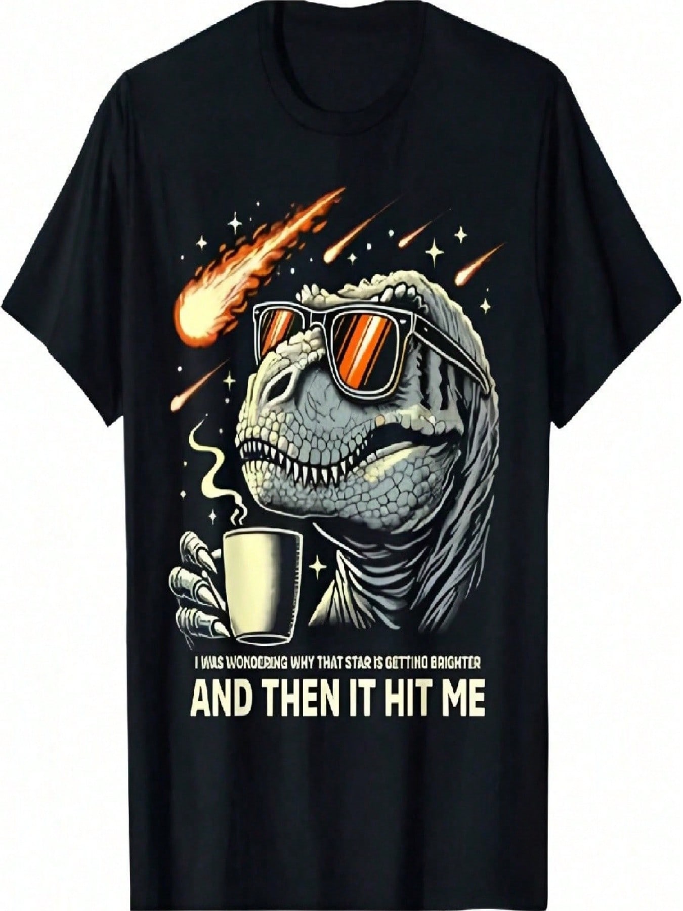 Dinosaur T-Rex Coffee Novelty unisex Funny Dinosaur T-Shirt_1o S