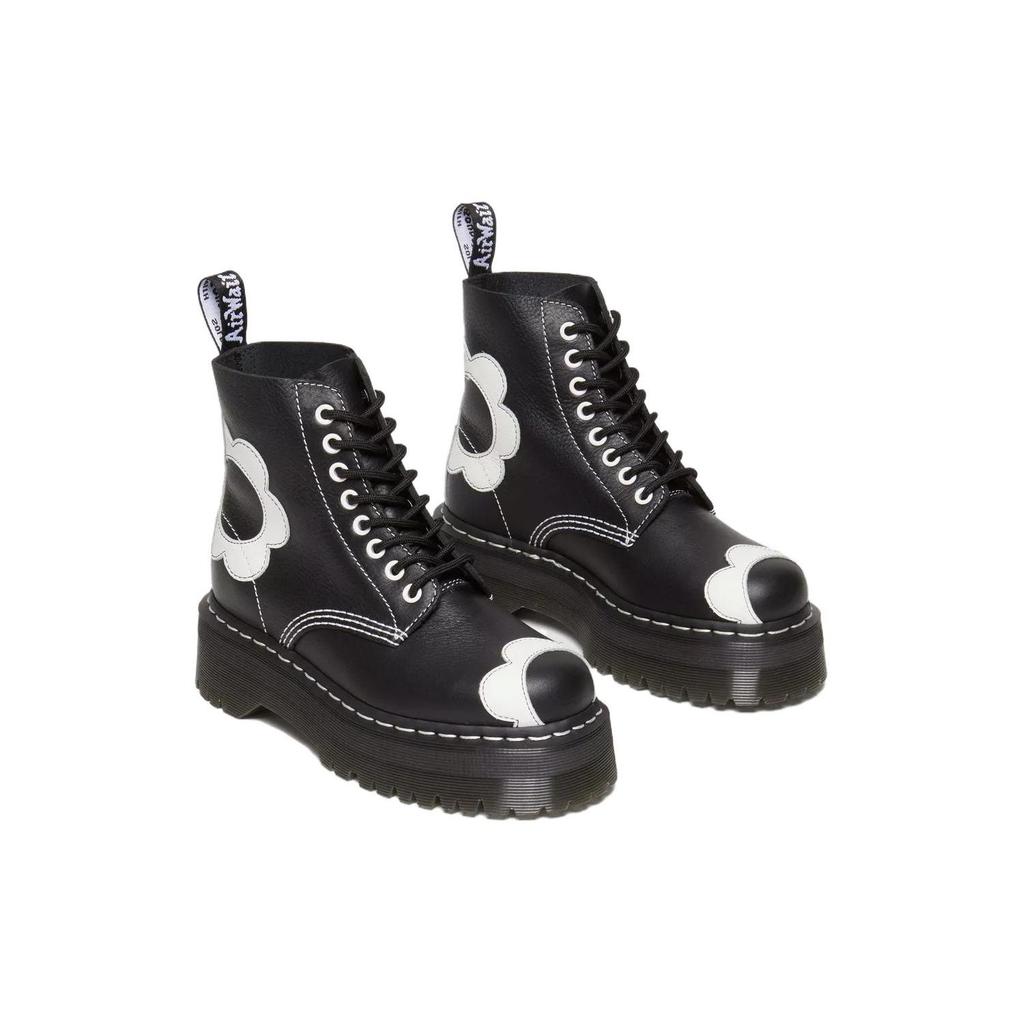 Dr. Martens Leather Fashion Versatile Mid-Calf Boots Women Boots Black 31457009