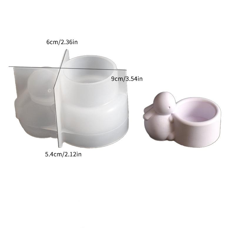 

Cute Rabbit Bear Eggs Flower Pot Silicone Mold DIY Bunny Candle Cup Mould Gypsum Ornament Succulent Plant Mould Easter Home Deco