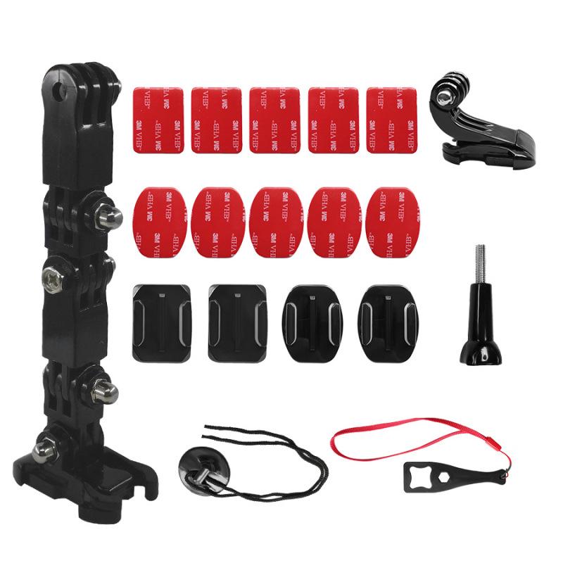 Camera Holder Set for GoPro Motorcycle Helmet Chin Mount Adjustable Chin Bracket Multi Angle Holder