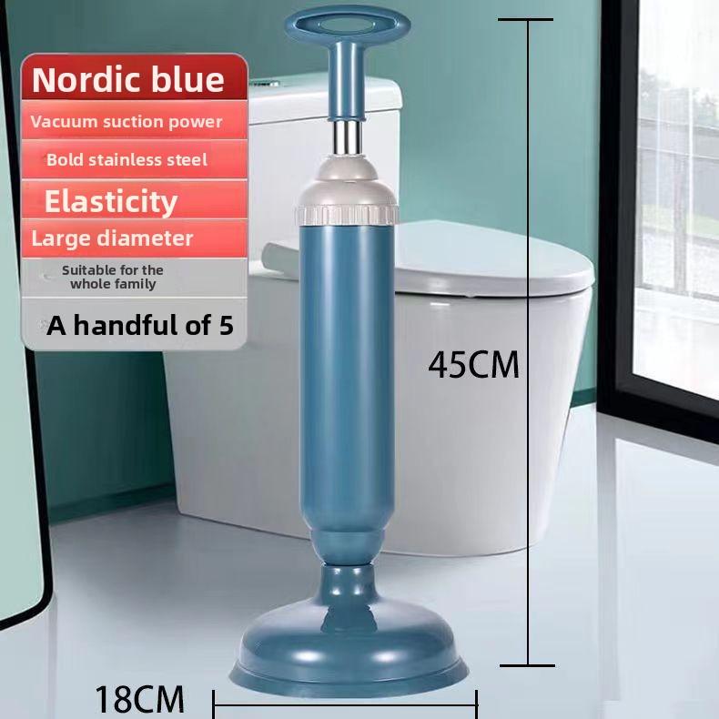 Мощный вакуумный прочиститель канализации для ванной с кожаной присоской Nordic Blue