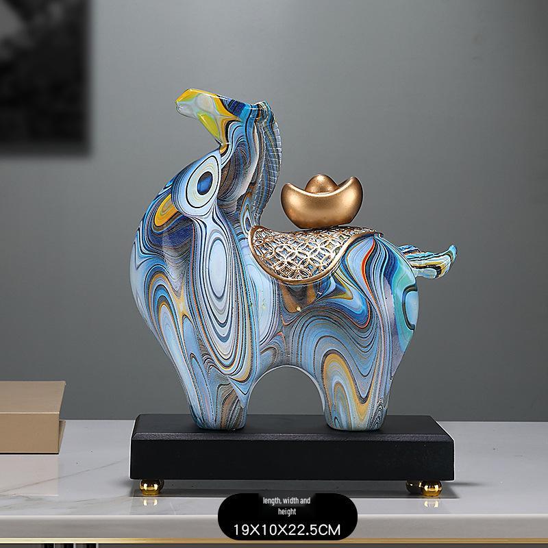 Colorful Prosperity Horse Figurine: Elegant Decor for Office, Living Room, or Hallway - Ideal Housewarming or Opening Gift