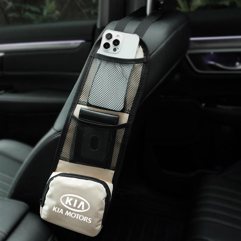 2026 Hot Car Sticker Car Seat Side Hanging Bag Mesh Pocket for KIA sportage ceed sorento cerato optima picanto rio soul k3 k5 st