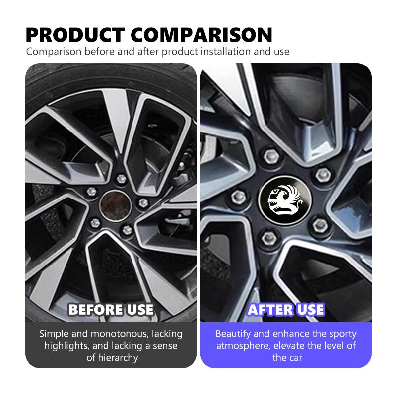 Autocollants Badge en Aluminium Cache-Moyeux de Roue Auto pour Vauxhall Tigra Corsa VXR Astra D G J H Zafira Vectra