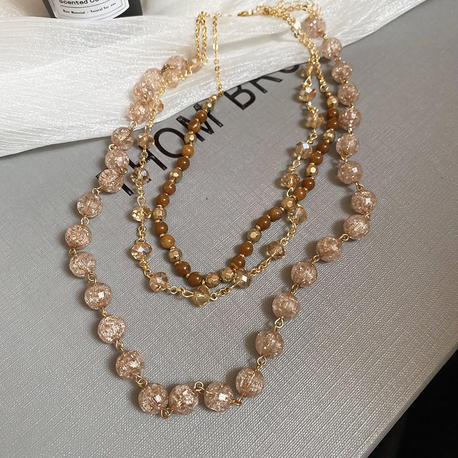 Turquoise Oval Beaded Necklace – Ethnic, Colorful, Retro Clavicle Chain for Women.