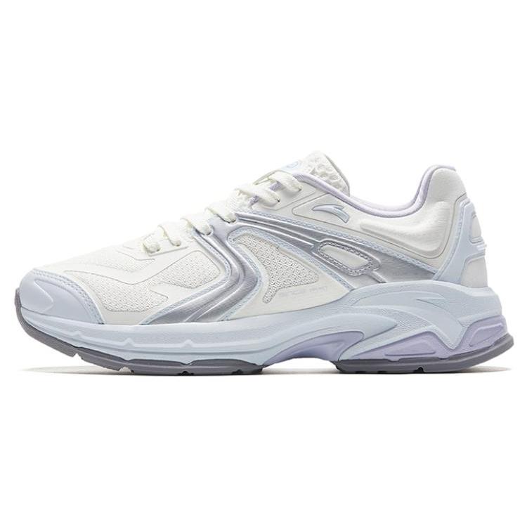 

New Anta Millennium Glacier Wear Resistant Low Top Chunky Sneakers Women s White Purple 122338881-2 35.5