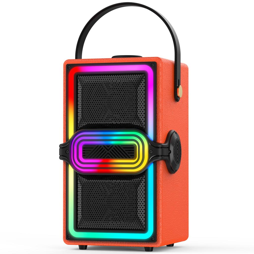 Bluetooth-Lautsprecher, 120W Spitzenleistung Kabellose Lautsprecher Boombox mit Tiefem Bass, Tragbarer Lauter Stereo-Sound Subwoofer mit LED-Lichtshow