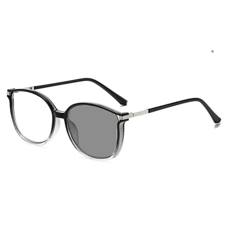 Men Ultra Light Large Frame Photochromic Near Sight Glasses Trendy Women Myopia Glasses Anti Blue Light Color Changing Eyewear