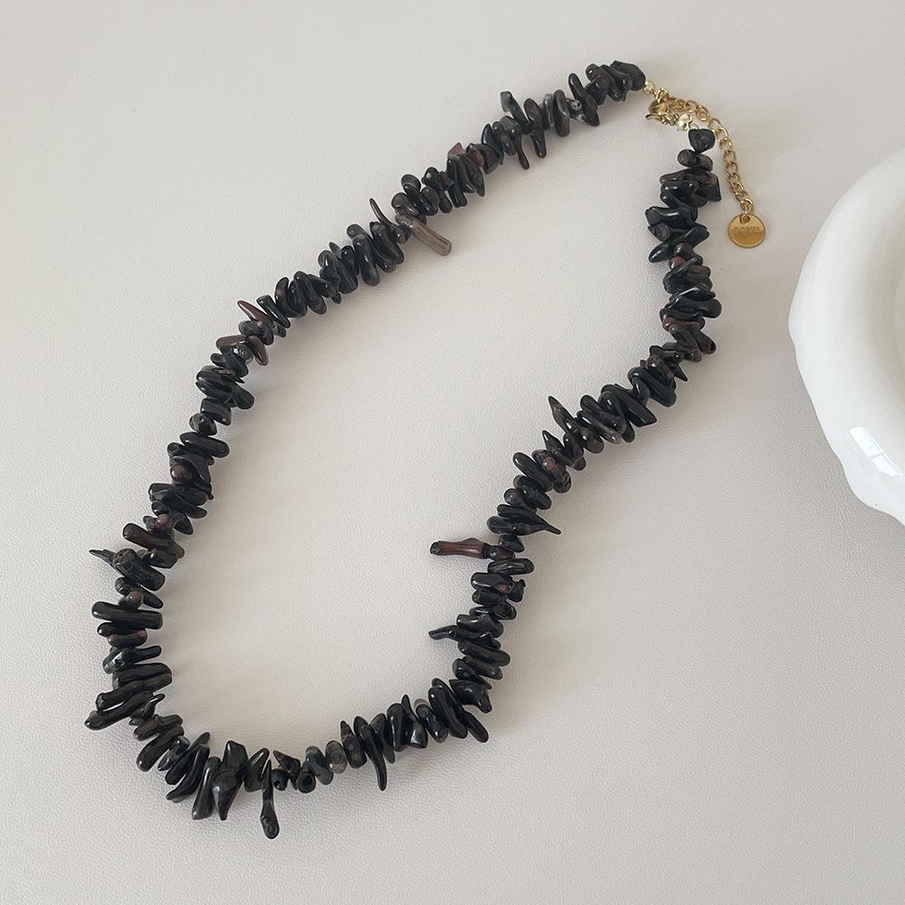 Bohemian Pozlacený PVD Nerezová Ocel Duhový Nepravidelný Korálový Řetízek Choker Náhrdelník Pro Ženy Sváteční Šperky