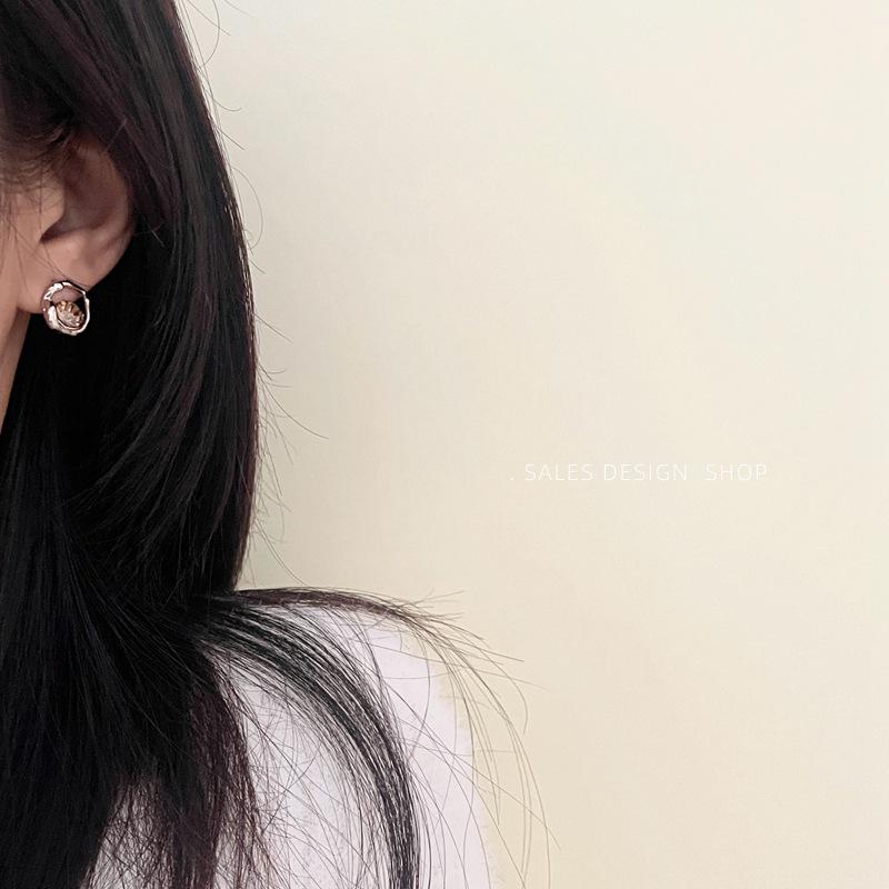 Геометрические бриллиантовые серьги цвета «Майяр» - Искрящиеся, роскошные пусеты для женщин с универсальным, элегантным стилем