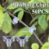 20/30/50PCS Plant Grafting Clips Mini Plastic Vegetable Fruits Plant Vine Bind Clamps Fruits Seeding Supports Connector Fixing Clips