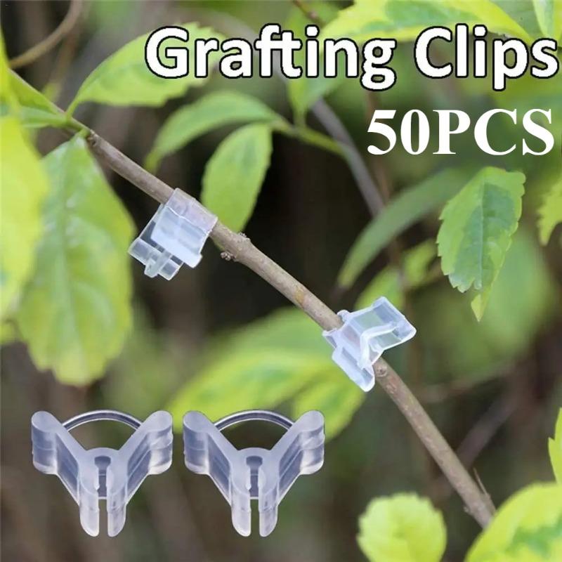 20/30/50PCS Plant Grafting Clips Mini Plastic Vegetable Fruits Plant Vine Bind Clamps Fruits Seeding Supports Connector Fixing Clips