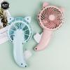 Mini Portable Hand Pressure Fan Without Battery Household Cartoon Cooling Air Conditioner for Children Kids Manual Fan 3 Colors