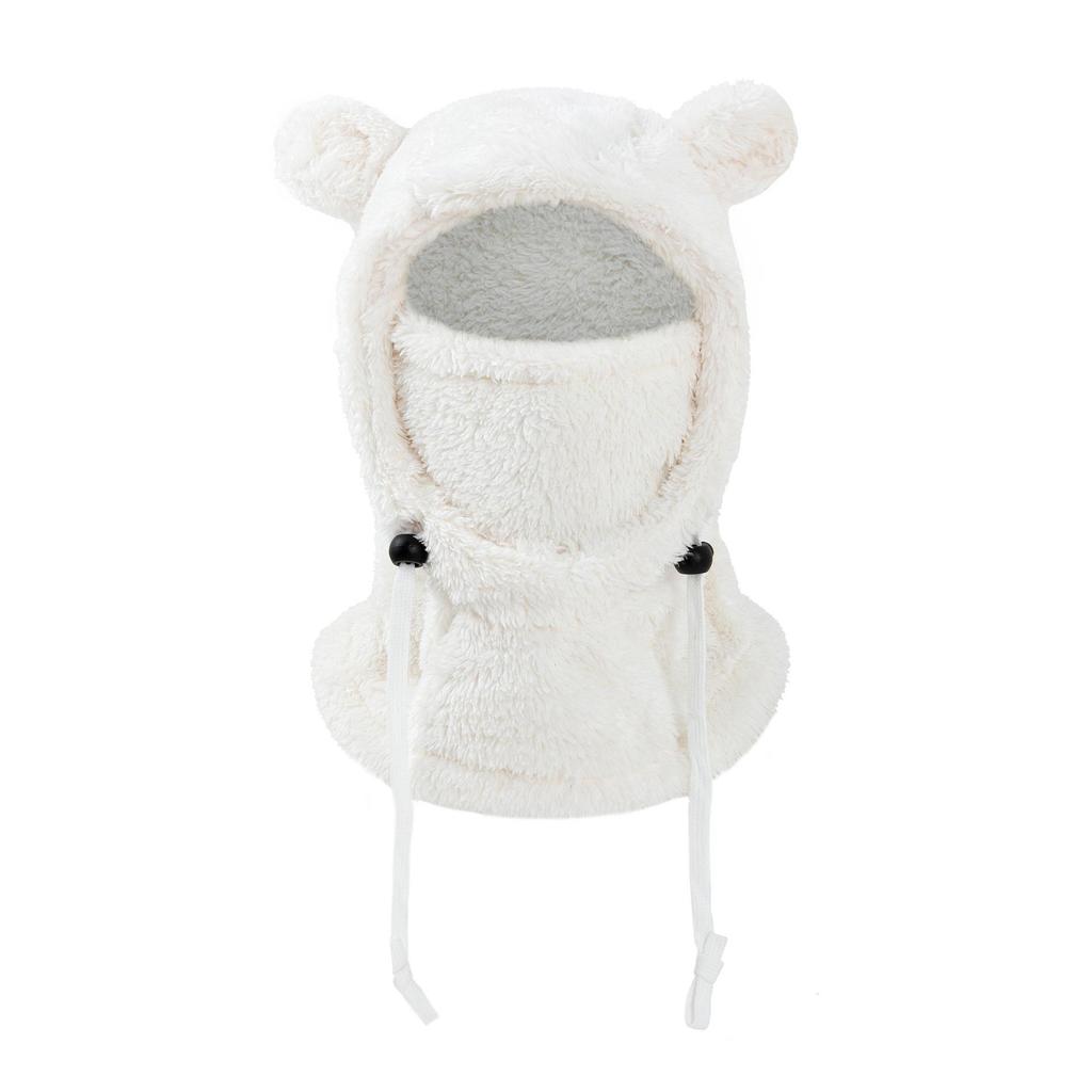 Adorable Bear Ear Kids' Pullover Hat – Windproof, Warm Neck Gaiter for Autumn & Winter