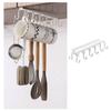White Storage Hook Frame 25.5*8*7cm Iron Kitchenware Rack