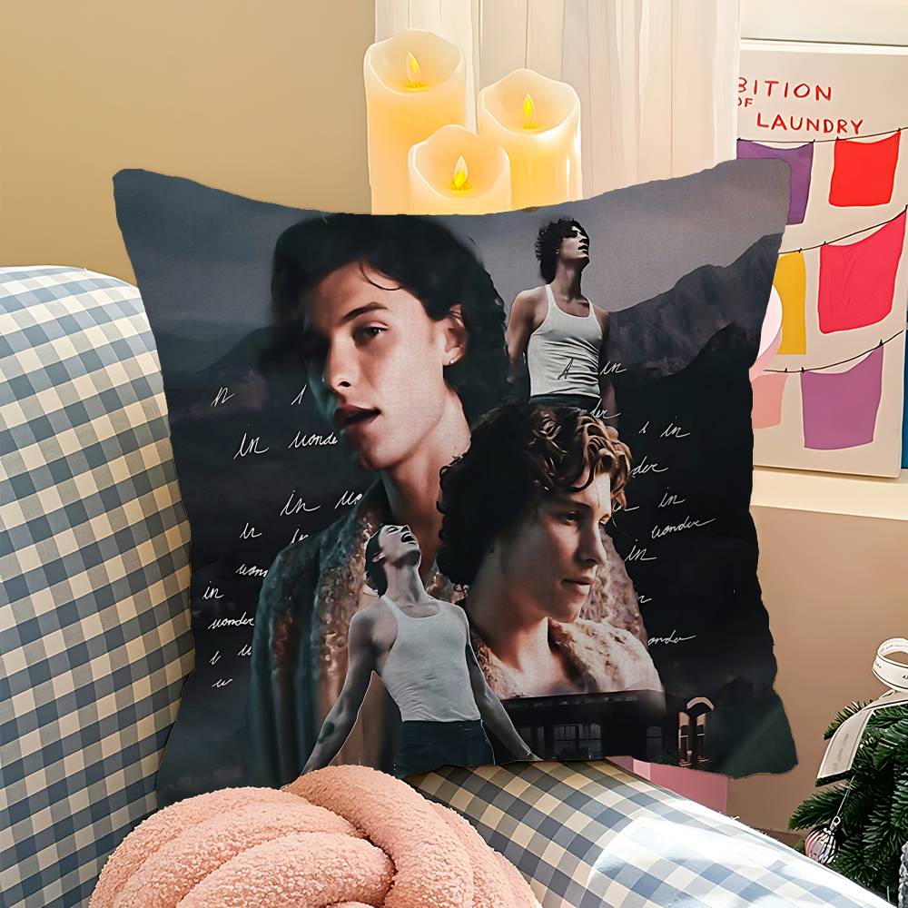 S-Shawn Mendes SINGER Kuddfodral Design Kuddfodral Dekor Högtidsdekorati