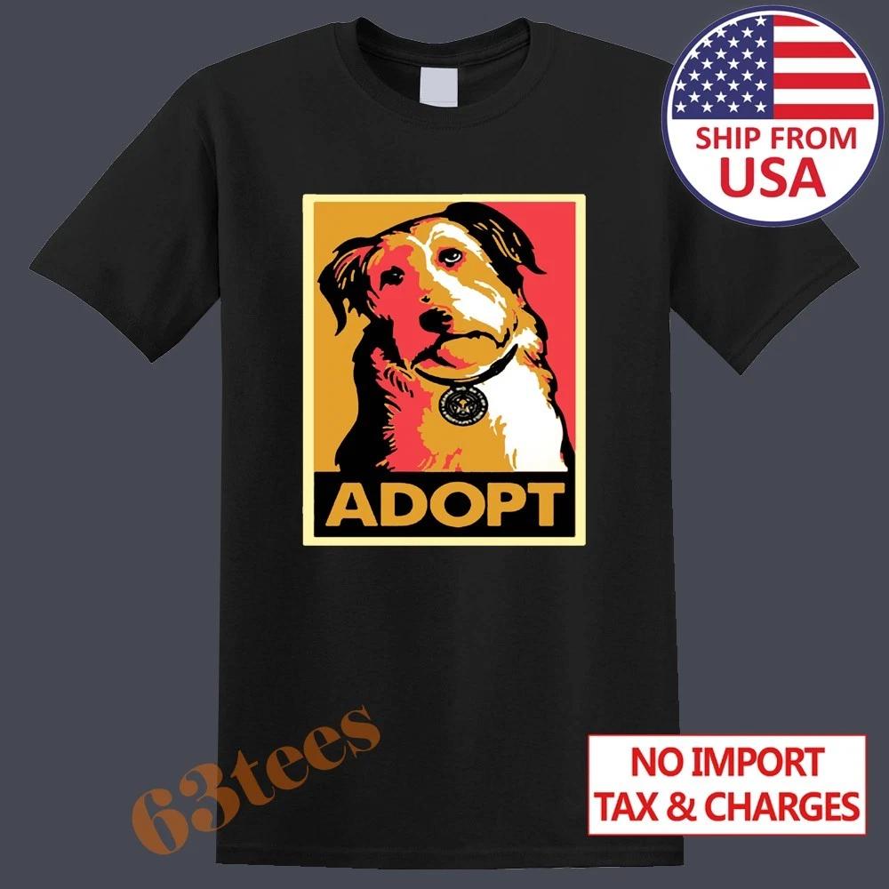 Adopt Dog Puppy Rescue Men s Black Size S to 5XL S