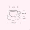 Ceramic Coffee Cup with Saucer Multi Purpose Kitchen Creative Gadget Ornament Decor Latte Art Mug