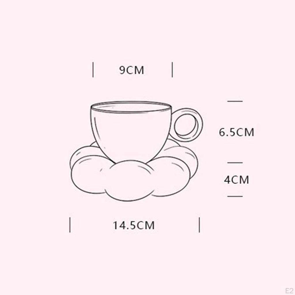 Ceramic Coffee Cup with Saucer Multi Purpose Kitchen Creative Gadget Ornament Decor Latte Art Mug