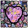 10/50pcs kawaii halloween stickers Purple Skull gothic graffiti Stickers for DIY Luggage Laptop Motorcycle Sticker