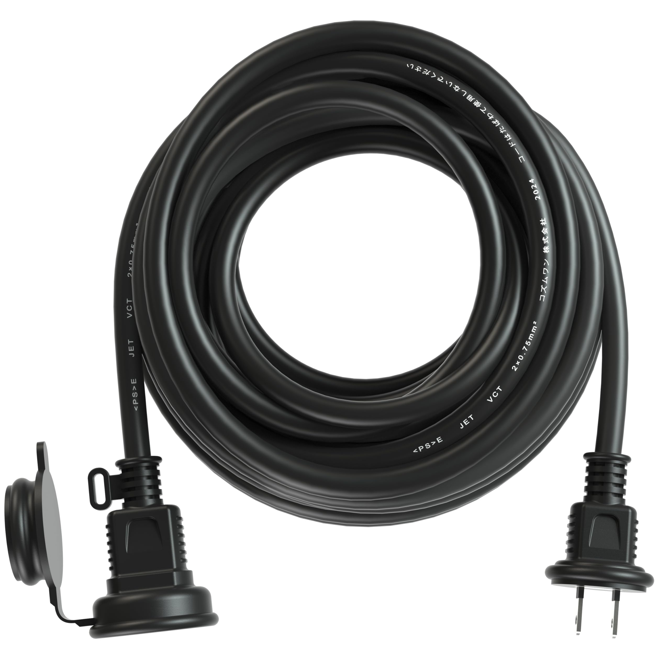 

Rainproof Extension 10m Power Power Rainproof Extension Round Distribution For Outdoor Additional Power For LED Comes with Rainproof Cap Cord, Cable, чорний