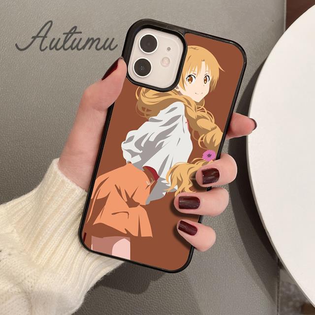 Yuuki Asuna Phone Case for iPhone 11 12 13 14 Pro Max Mini X XR XS SE 2020 5 6S 7 8 Plus Samsung Galaxy S21 S22 Cover Shell
