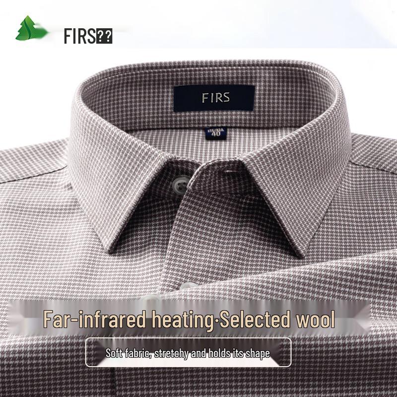 FIRS Men s Wool Blend Brushed Thermal Long Sleeve Shirt 170/88A