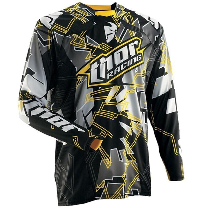 Mens Long Sleeve Mountain Bike Jersey Breathable Quick Dry Cycling Shirt Downhill Trail Riding