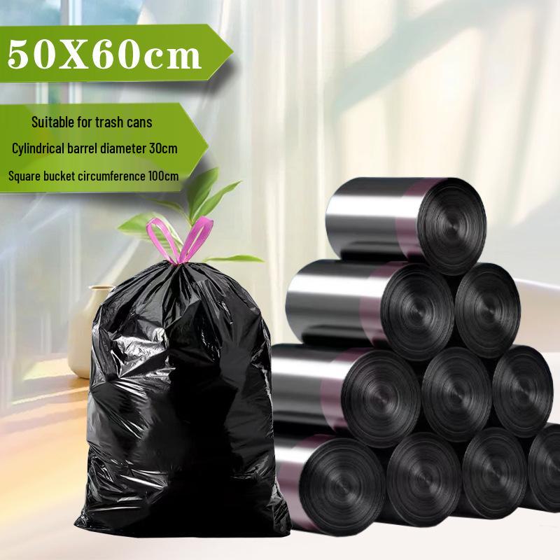 Thickened & Enlarged Drawstring Trash Bags 50x60 - Extra Thick Large Kitchen Household Bags