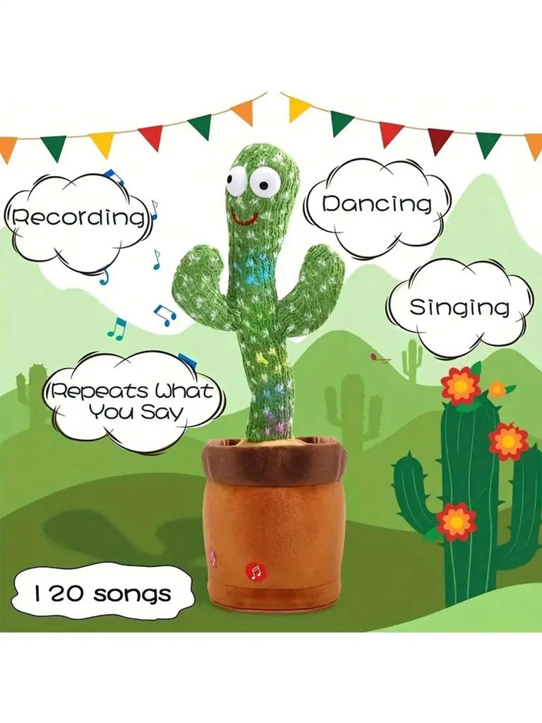 1pc-Electronic Plush Toy Home Decoration Xmas Gifts Dancing Talking Cactus Toys for Boys and Girls