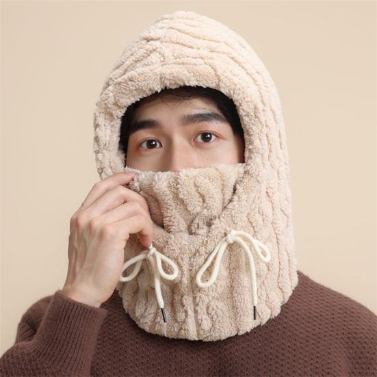 Fleece Balaclava for Women Winter One Piece Hat Scarf Set Windproof Ski Face Cushion Thermal Neck Warmer for Cold Weather