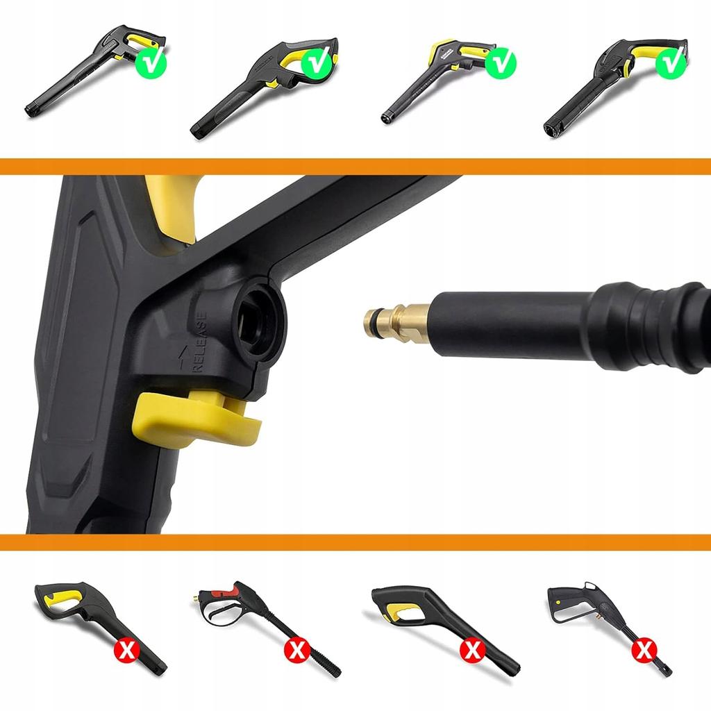 Rosfix Wąż Wysokociśnieniowy 10m Click-Click – Kompatybilny z Myjkami Kärcher K2–K7 | Max Ciśnienie 180 Bar | Oplot Nylonowy