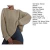 Women Fall Winter Sweater Round Neck Long Sleeve Loose Solid Color Thick