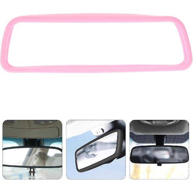 Rearview Mirror Protector Cover Silicone Frame Lightweight Car Rear View Mirror Guard Compatible with Tesla Y Interior 7.08X2.04X0.51 Inches