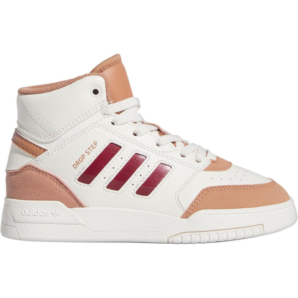 Adidas Originals Drop Step Comfortable Versatile Shock Absorbing Durable High Top Kids Skate Shoes Kids Skate Shoes White IG1478