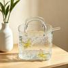 Bolso Portátil con Taza de Vidrio, Vasos Creativos para Cócteles, Vasos Divertidos para Vino de Frutas, Bolso de Estilo Ins con Vaso y Pajita, Herramientas de Bar