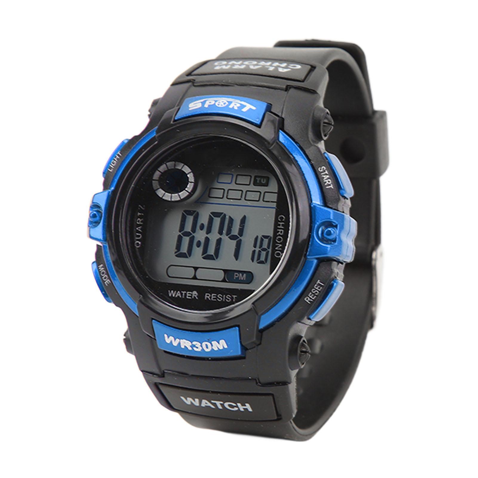 

Спортивные часы Цифровые ЖК-электронные часы Светящиеся Мужские часы для активного отдыха Красные